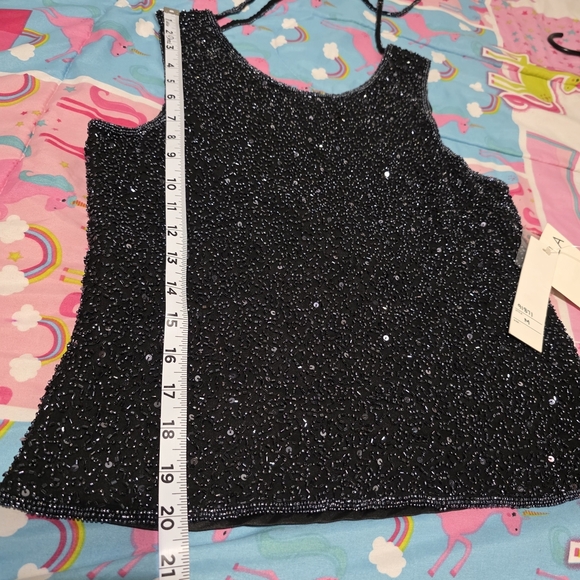 Scala Glittering Black Tank Top - Picture 12 of 16
